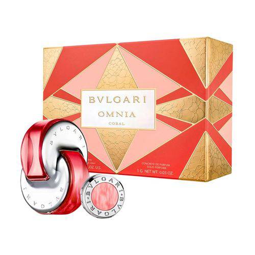 Coffret Bvlgari Omnia Coral Feminino - Eau de Toilette 65 Ml + Perfume Sólido 1g