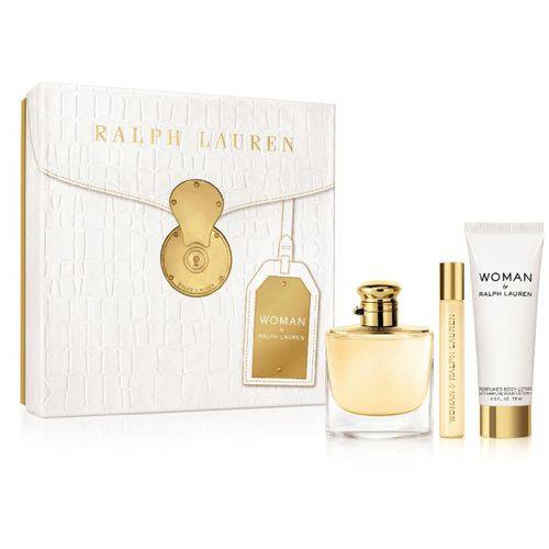 Coffret Feminino Ralph Lauren Woman By Eau de Parfum 50ml + Body Lotion 75ml + Travel 10ml
