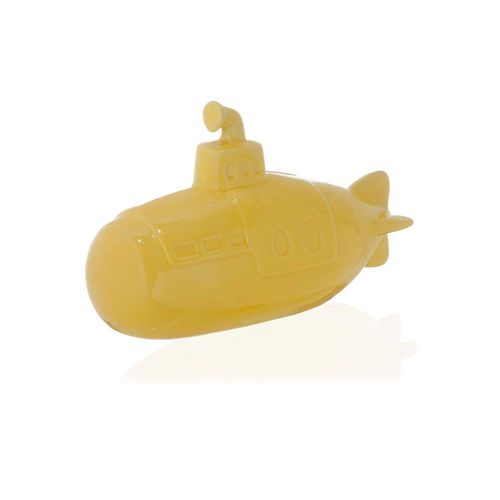 Cofre em Cerâmica Submarino 17,4cm Amarelo
