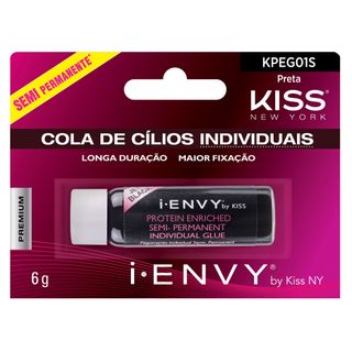 Cola para Cílios Postiços Kiss NY - I-Envy Preta 1 Un