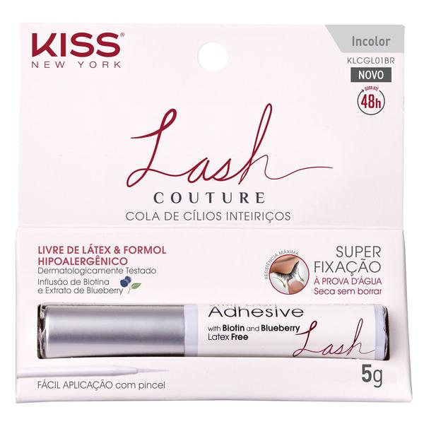Cola para Cílios Postiços Kiss NY - Lash Couture 48h Incolor