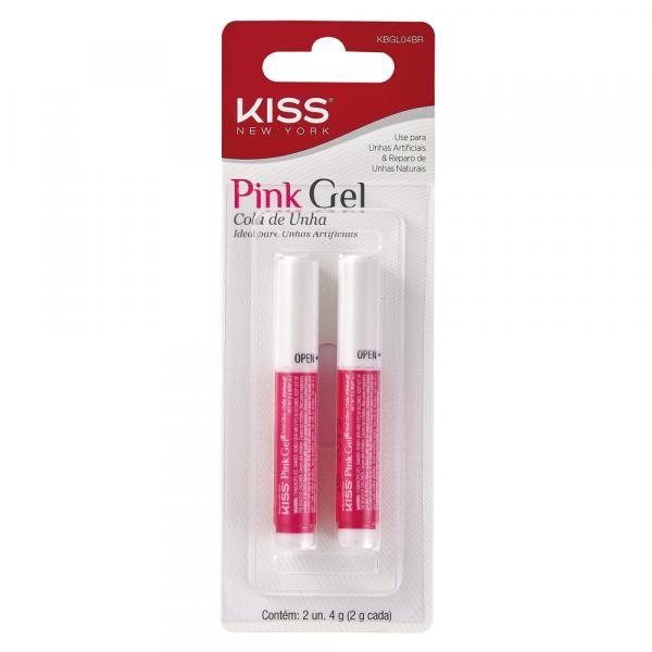 Cola para Unhas Postiças Kiss NY - Pink Gel