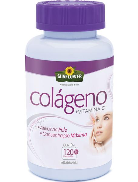 Colágeno com Vitamina C (1000mg) 120 Cápsulas - Sunflower