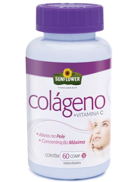 Colágeno com Vitamina C (1000mg) 60 Cápsulas - Sunflower