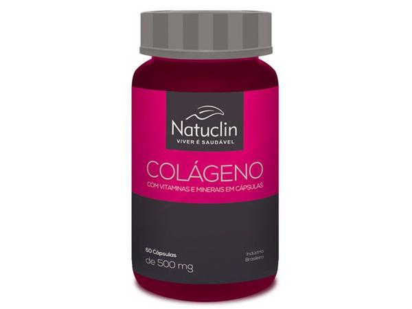 Colágeno com Vitaminas e Minerais em Cápsulas Natuclin - 60 Cápsulas de 500mg