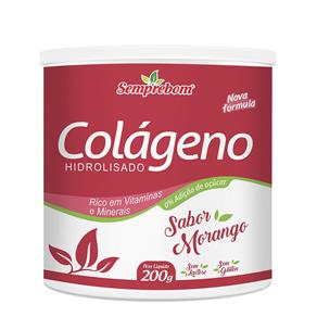 Colágeno com Vitaminas Morango - Semprebom - 200 Gr - Morango - 200 G