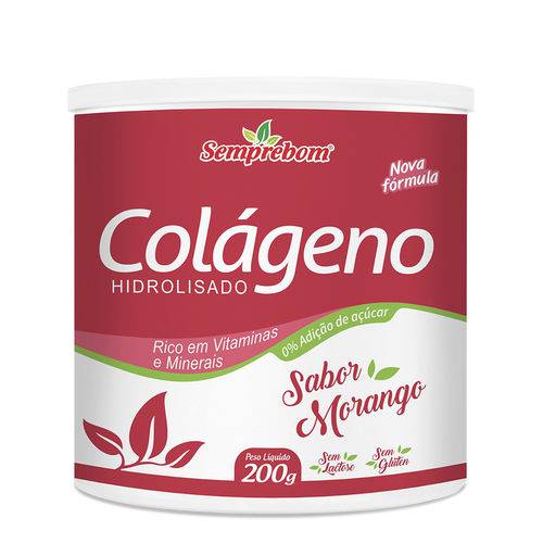 Colágeno com Vitamínas Sbr Morango - Semprebom - 200 Gr