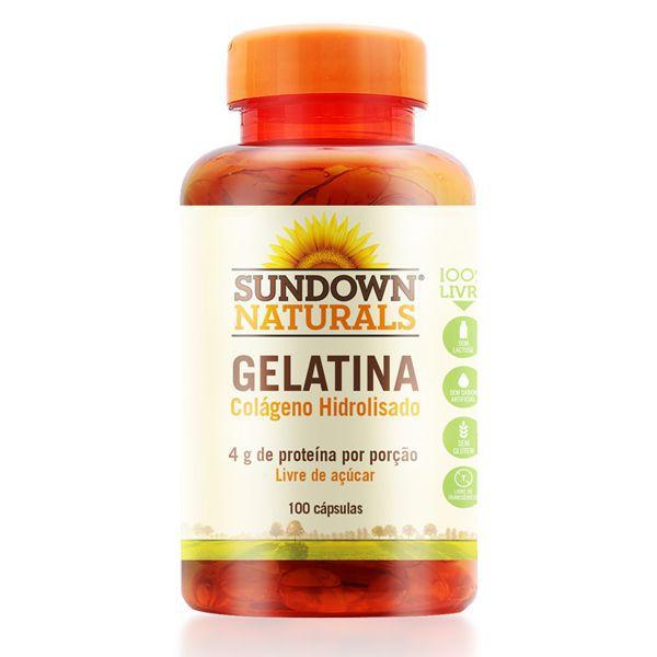 Colágeno Gelatina - Sundown Naturals - 100 Caps.