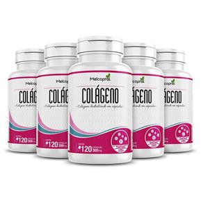Colágeno Hidrolisado 100% Puro 300mg 5x120 Cápsulas Melcoprol - Vitamina - 1 Unidade