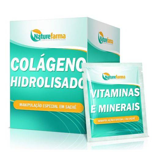 Colageno Hidrolisado 10G Vitaminas Minerais 30 Sachês Abacaxi