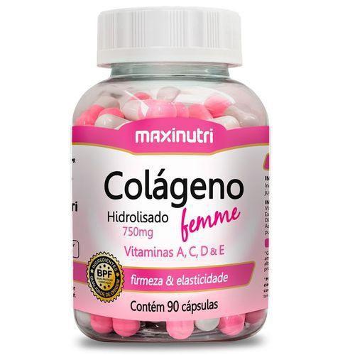 Colágeno Hidrolisado 750mg Femme 90 Cápsulas - Maxinutri