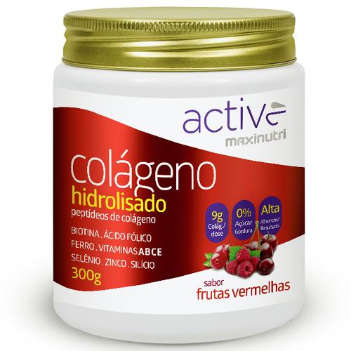 Colágeno Hidrolisado Active 300g Frutas Vermelhas - Maxinutri