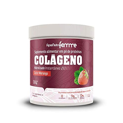 Colágeno Hidrolisado Beauty Complex Apisnutri 200g Morango