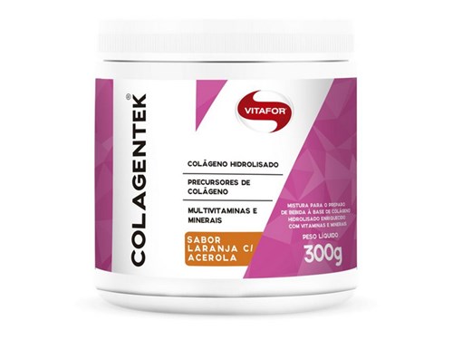 Colágeno Hidrolisado Colagentek Vitafor 300G Laranja