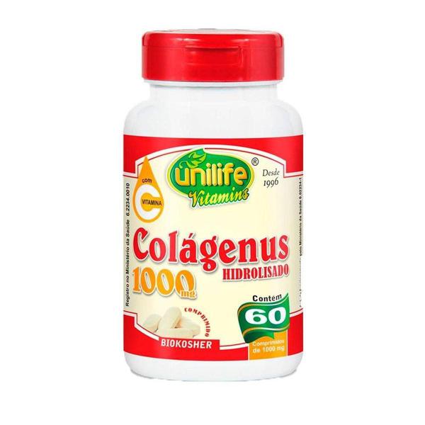 Colágeno Hidrolisado com Vitamina C 60 Cápsulas (1000mg) - Unilife