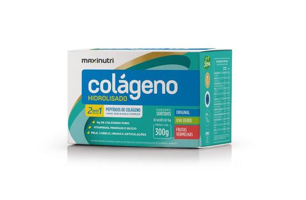 Colágeno Hidrolisado 2 em 1 Sabores Sortidos - 30 Sachês - Maxinutri