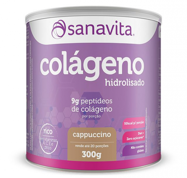 Colágeno Hidrolisado em Pó Sanavita 300g Cappucino