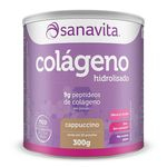 Colágeno Hidrolisado em pó - Sanavita - 300g Cappucino