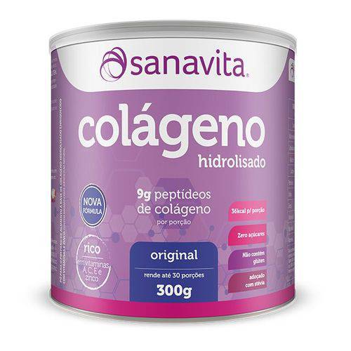 Colágeno Hidrolisado em Pó Sanavita 300G Original