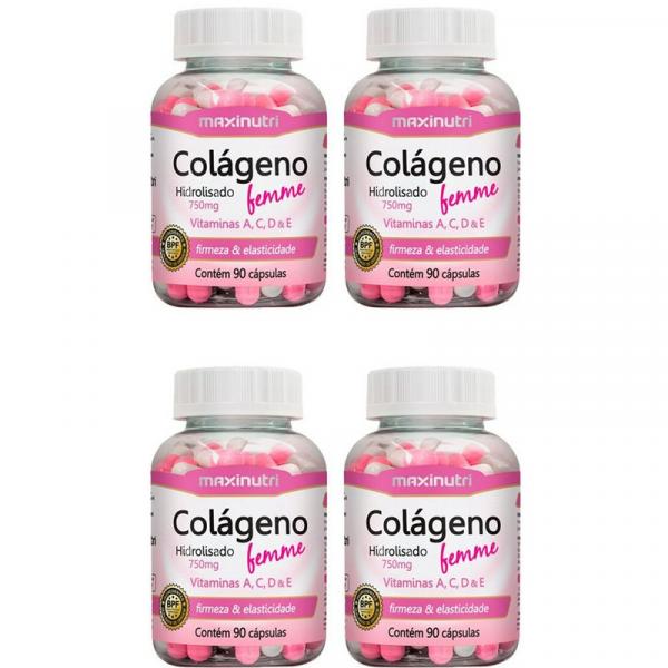 Colágeno Hidrolisado Femme - 4x 90 Cápsulas - Maxinutri