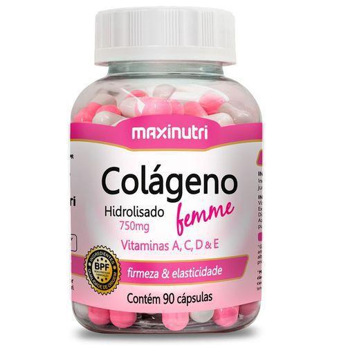 Colágeno Hidrolisado Femme 750Mg Maxinutri com 90 Capsulas