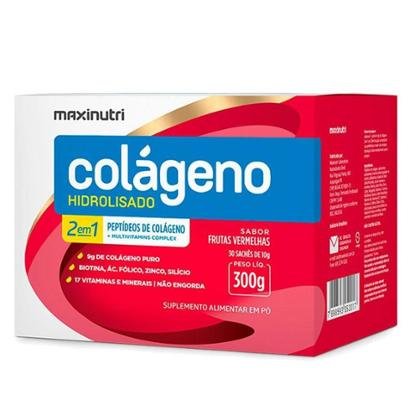Colágeno Hidrolisado Maxinutri 2 em 1 - 30 Sachês 10g