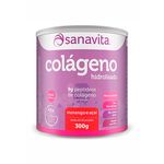Colágeno Hidrolisado Sabor Morango E Açaí - 300g - Sanavita