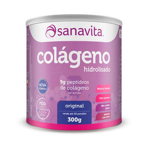 Colágeno Hidrolisado - Sanavita - Original - 300g