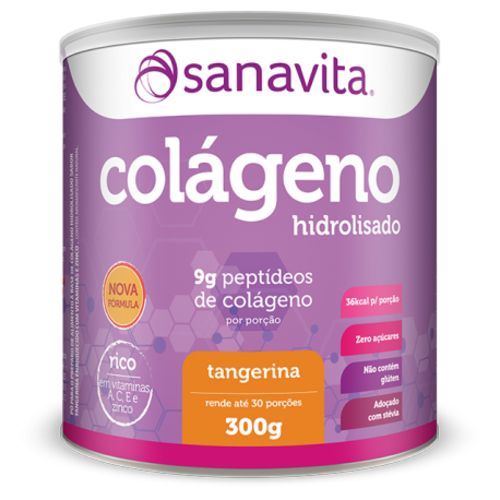 Colágeno Hidrolisado Tangerina - 300g