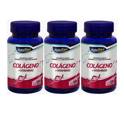 Colágeno Hidrolisado + Vitaminas- Natuflora - 360 Cápsulas - 500mg