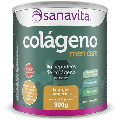 Colágeno Men Care - 300g Laranja + Tangerina - Sanavita