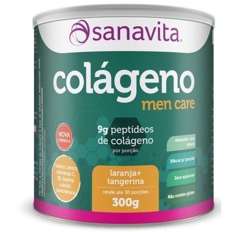 Colageno Men Care Laranja e Tangerina Sanavita 300G