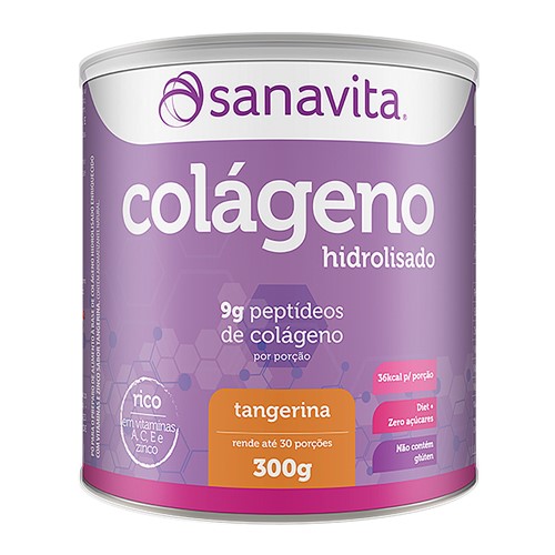 Colágeno Sanavita Sabor Tangerina com 300g