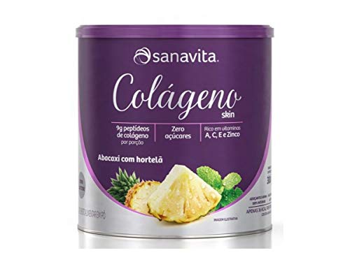 Colágeno Skin - 300g Abacaxi com Hortelã - Sanavita, Sanavita