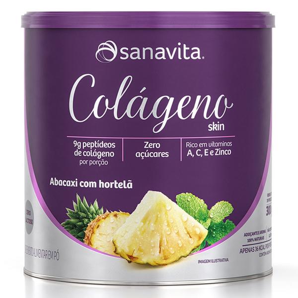 Colágeno Skin Abacaxi com Hortelã 300g - Sanavita