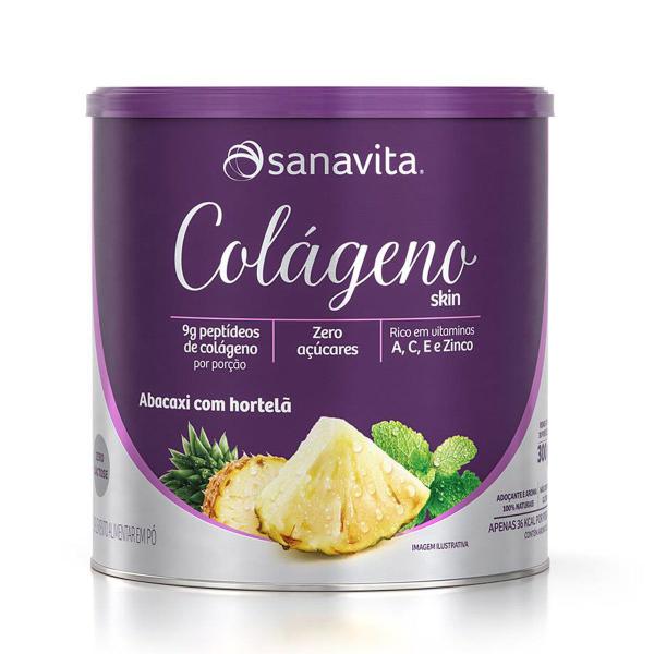 Colágeno Skin Sabor Abacaxi com Hortelã - Sanavita - 300g