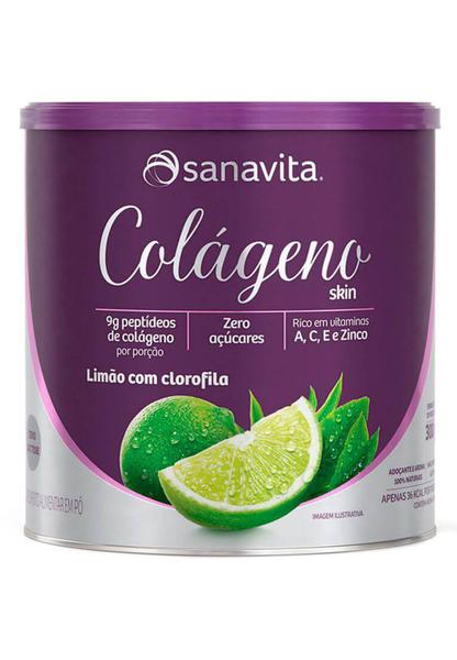 Colágeno Skin Sabor Limão com Clorofila - 300g - Sanavita (15181)