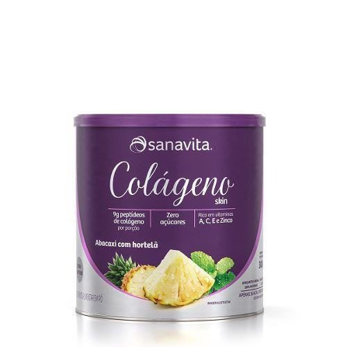 Colágeno Skin - Sanavita - Abacaxi com Hortelã - 300g