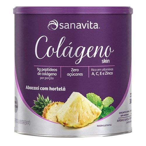 Colágeno Skin Sanavita Abacaxi com Hortelã 300G