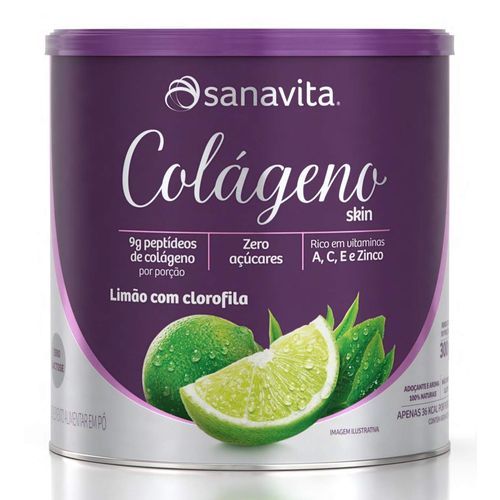 Colágeno Skin - Sanavita - Limão com Clorofila - 300g