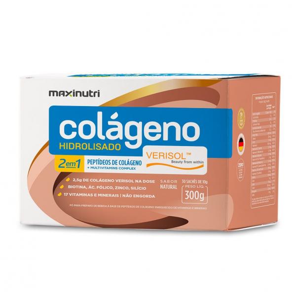Colágeno Hidrolisado Verisol 2 em 1 300g (Sachês) Maxinutri