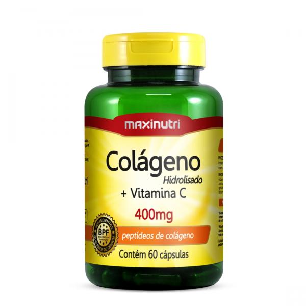 Colageno + Vitamina C 400mg C/ 60caps - Maxinutri