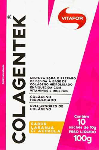 Colagentek - 10 Sachês 10g Laranja com Acerola - Vitafor, Vitafor