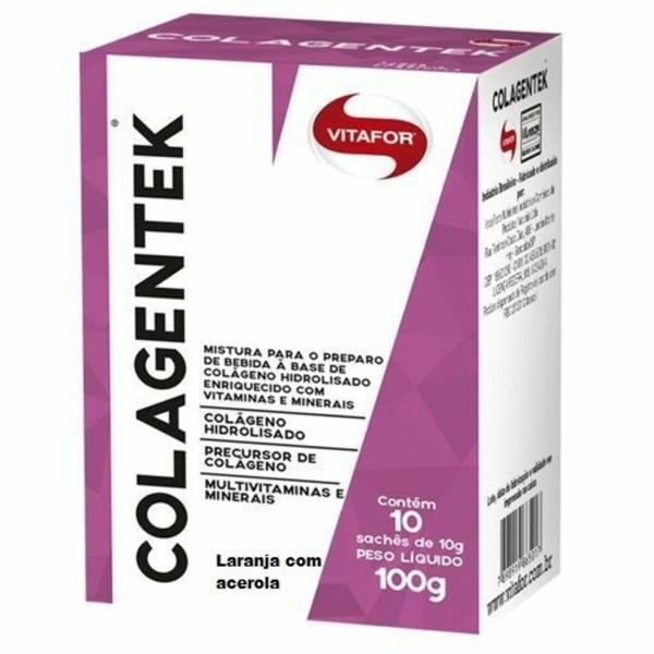 Colagentek - 10 Sachês 10g Laranja com Acerola - Vitafor