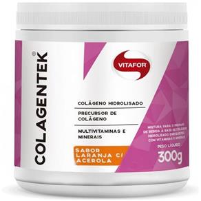 Colagentek (Colágeno Hidrolisado) 300g - Vitafor - LARANJA COM ACEROLA