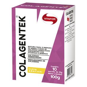 Colagentek (Colageno Hidrolisado) - Vitafor - 10 Saches - Abacaxi