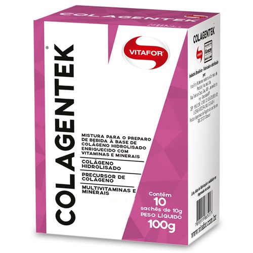 Colagentek (colágeno Hidrolisado) Vitafor - 10 Sachês