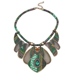 Colar Mulheres Vintage Rhinestone Pendant Bib Necklace Statement Tribal Jewelry Gift