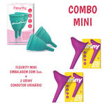Coletor Menstrual Fleurity Mini (2 Unidades) + 2 Fleurity Uriny - Condutor Urinario Rosa