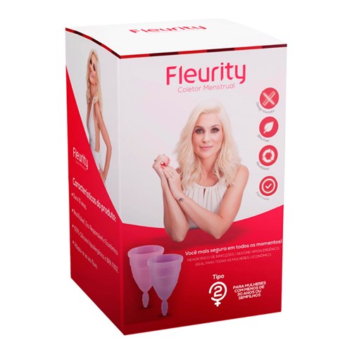 Coletor Menstrual Fleurity Tipo 2 Interno 2 Unidades